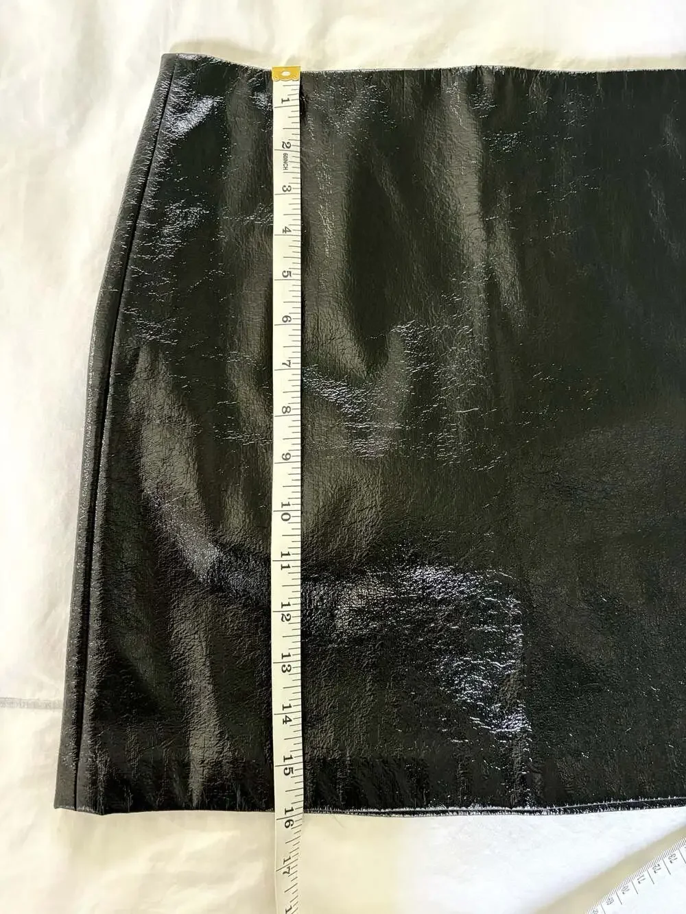 Theory Venice Faux Patent Leather Mini Skirt Black Size 4